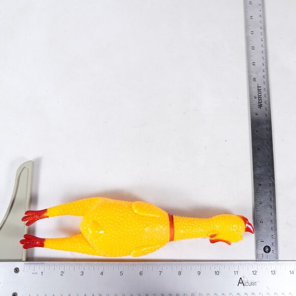 Fried Rubber Chicken Squeaking Squawking Screaming Rooster Action Figure Toy - Picture 6 of 7